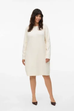 Vestido de malha manga plus size