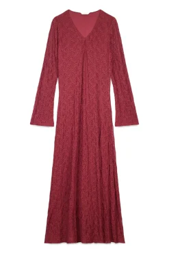 Vestido de renda de manga comprida