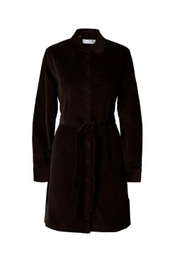 Vestido de veludo cotelê de algodão orgânico
