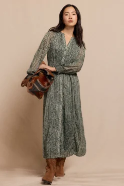 Vestido estampado fluído