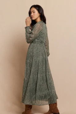 Vestido estampado fluído