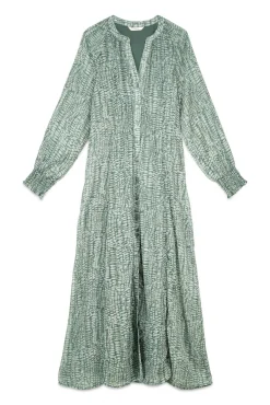 Vestido estampado fluído