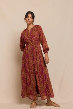 Vestido estampado fluído