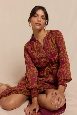 Vestido estampado fluído