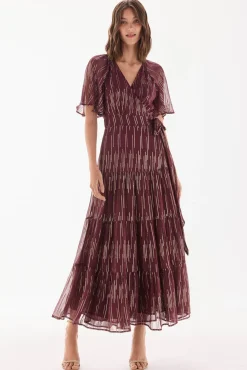 Vestido georgette com lurex