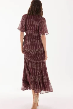 Vestido georgette com lurex