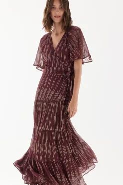 Vestido georgette com lurex