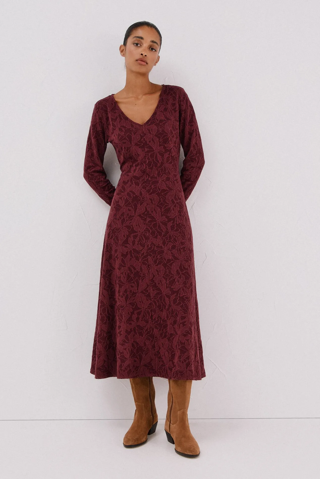 Vestido jacquard