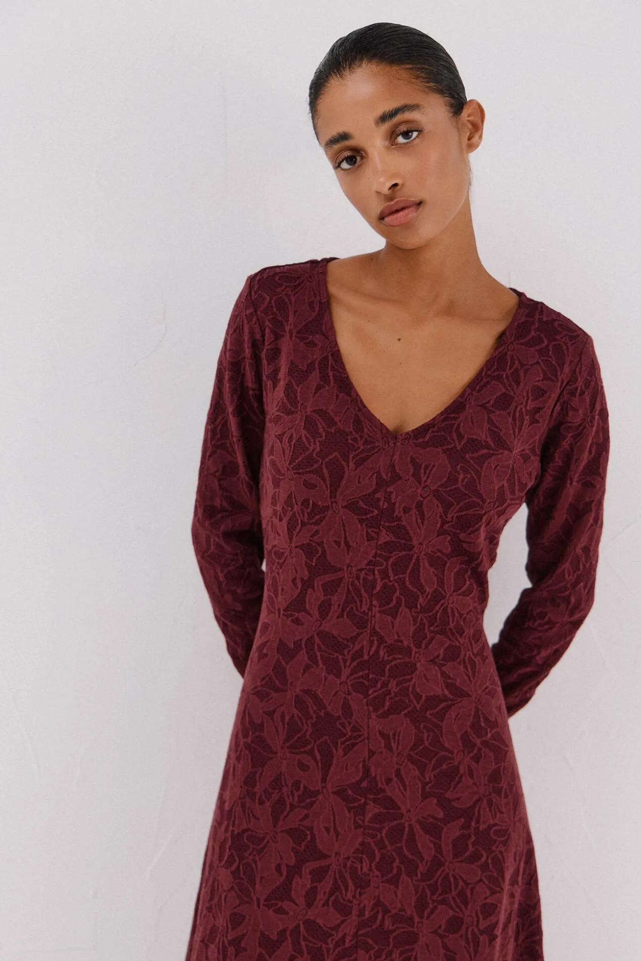 Vestido jacquard