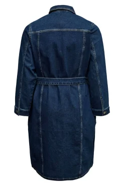 Vestido jeans curto plus size