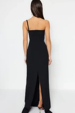 Vestido longo assimétrico