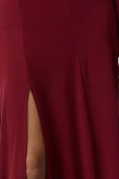 Vestido longo com decote em V