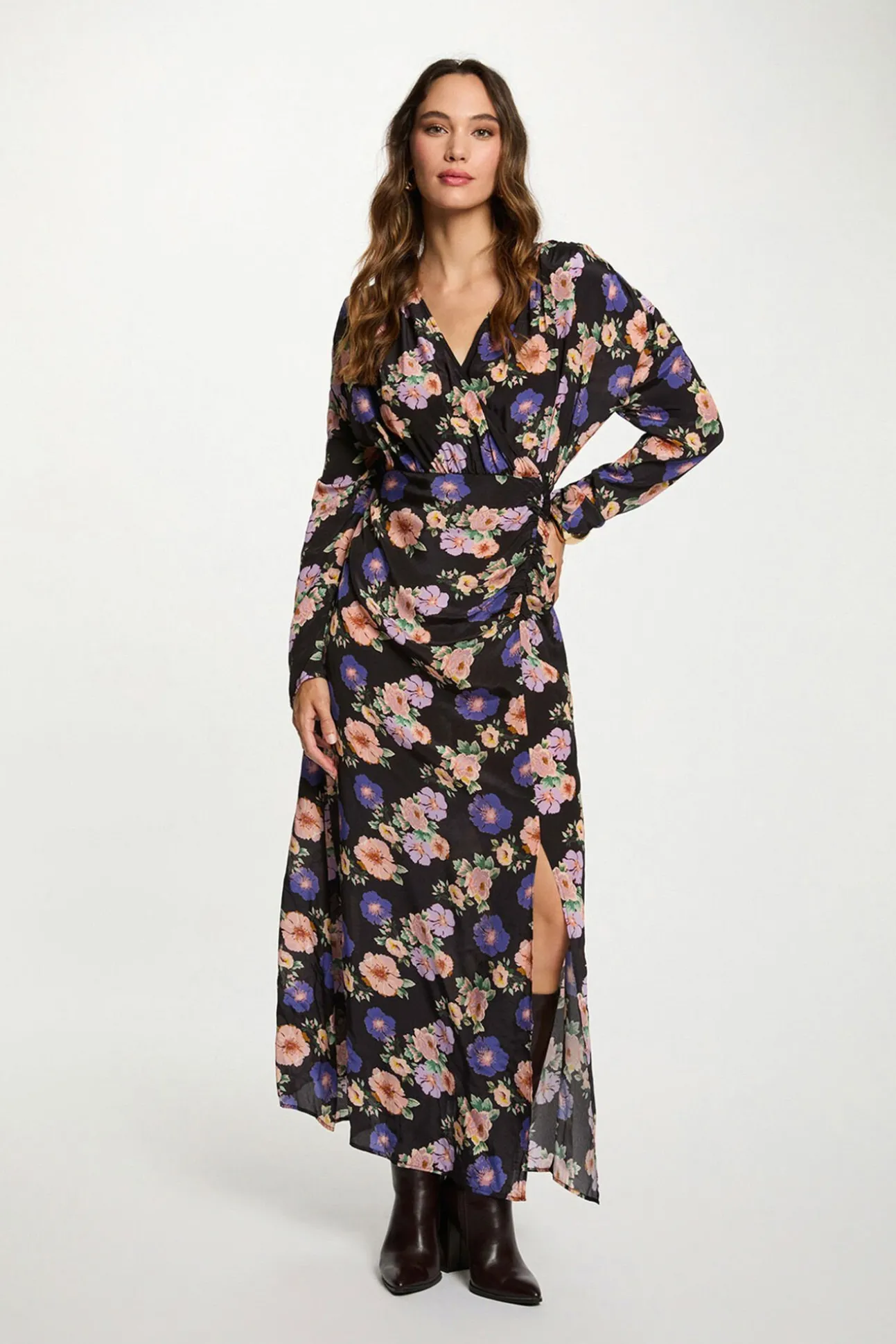 Vestido longo de cetim