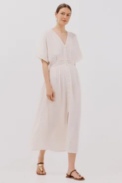 Vestido longo de renda