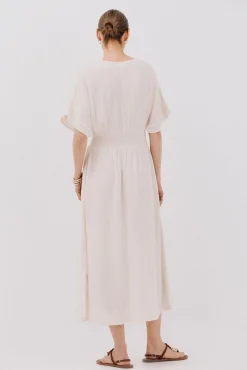 Vestido longo de renda