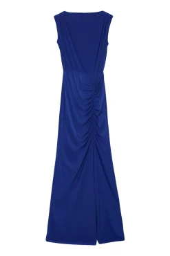 Vestido longo drapeado