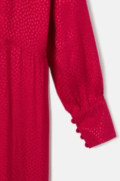 Vestido longo em jacquard com nó