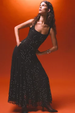 Vestido longo espelhado