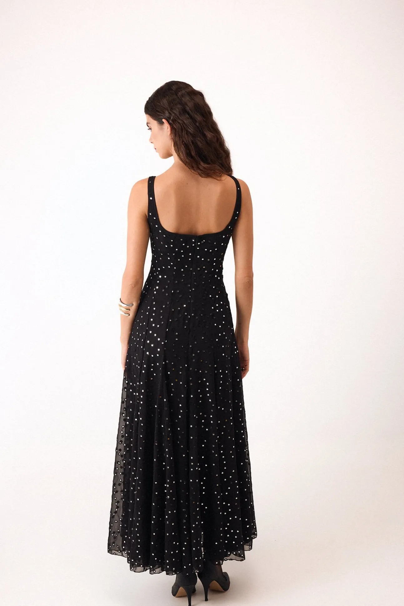 Vestido longo espelhado