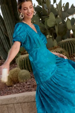 Vestido longo estampado