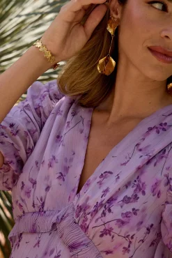 Vestido longo estampado