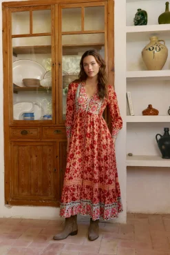 Vestido longo estampado Arlo da Lilliana