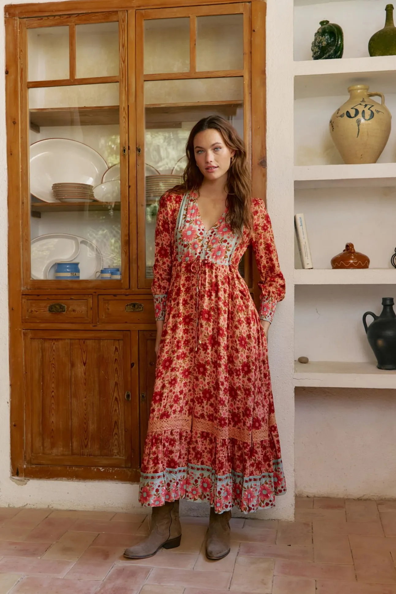 Vestido longo estampado Arlo da Lilliana