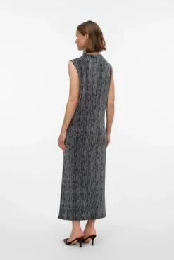 Vestido longo manga com glitter