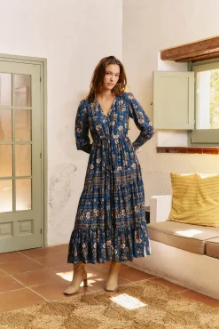 Vestido longo Stephanie com estampado Adeline
