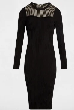 Vestido longo vazado