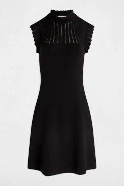 Vestido malha curto evasé