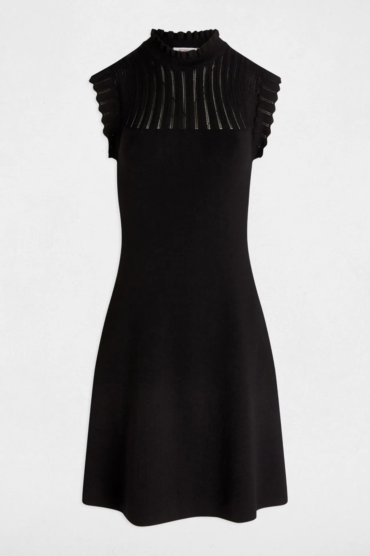 Vestido malha curto evasé