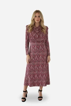 Vestido malha de estampado geométrica