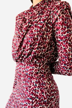 Vestido malha de estampado geométrica