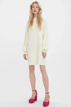 Vestido malha de manga comprida