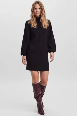 Vestido malha de manga comprida