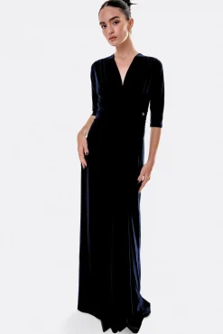 Vestido maxi com nó