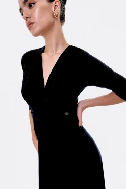 Vestido maxi com nó
