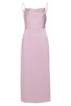 Vestido midi acetinado