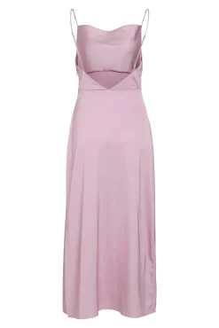 Vestido midi acetinado