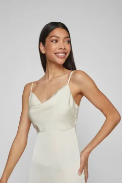Vestido midi acetinado