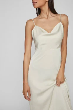 Vestido midi acetinado