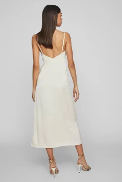 Vestido midi acetinado