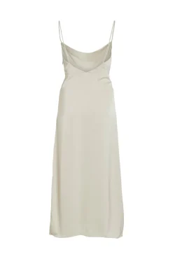Vestido midi acetinado