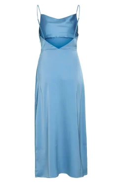 Vestido midi acetinado