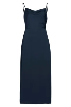 Vestido midi acetinado
