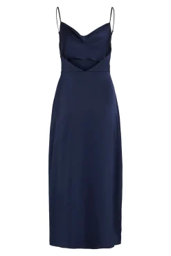 Vestido midi acetinado