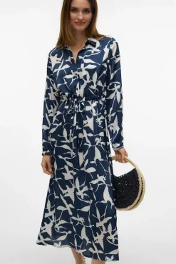 Vestido midi camiseiro