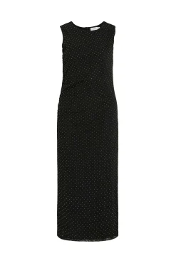 Vestido midi com glitter