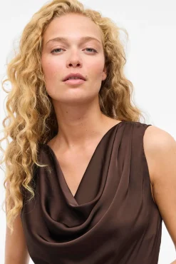 Vestido midi de cetim